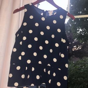 Jcrew polkadot blouse